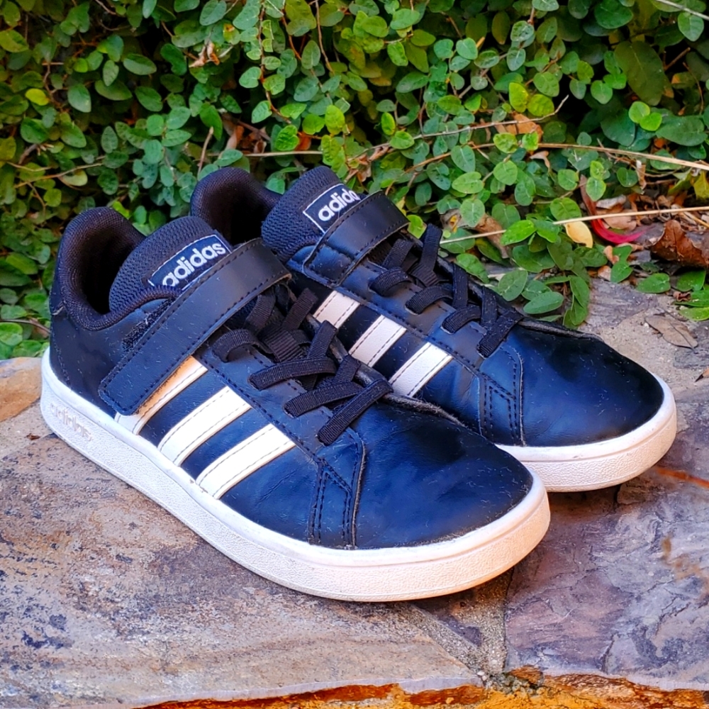 Childrens black Adidas shoes